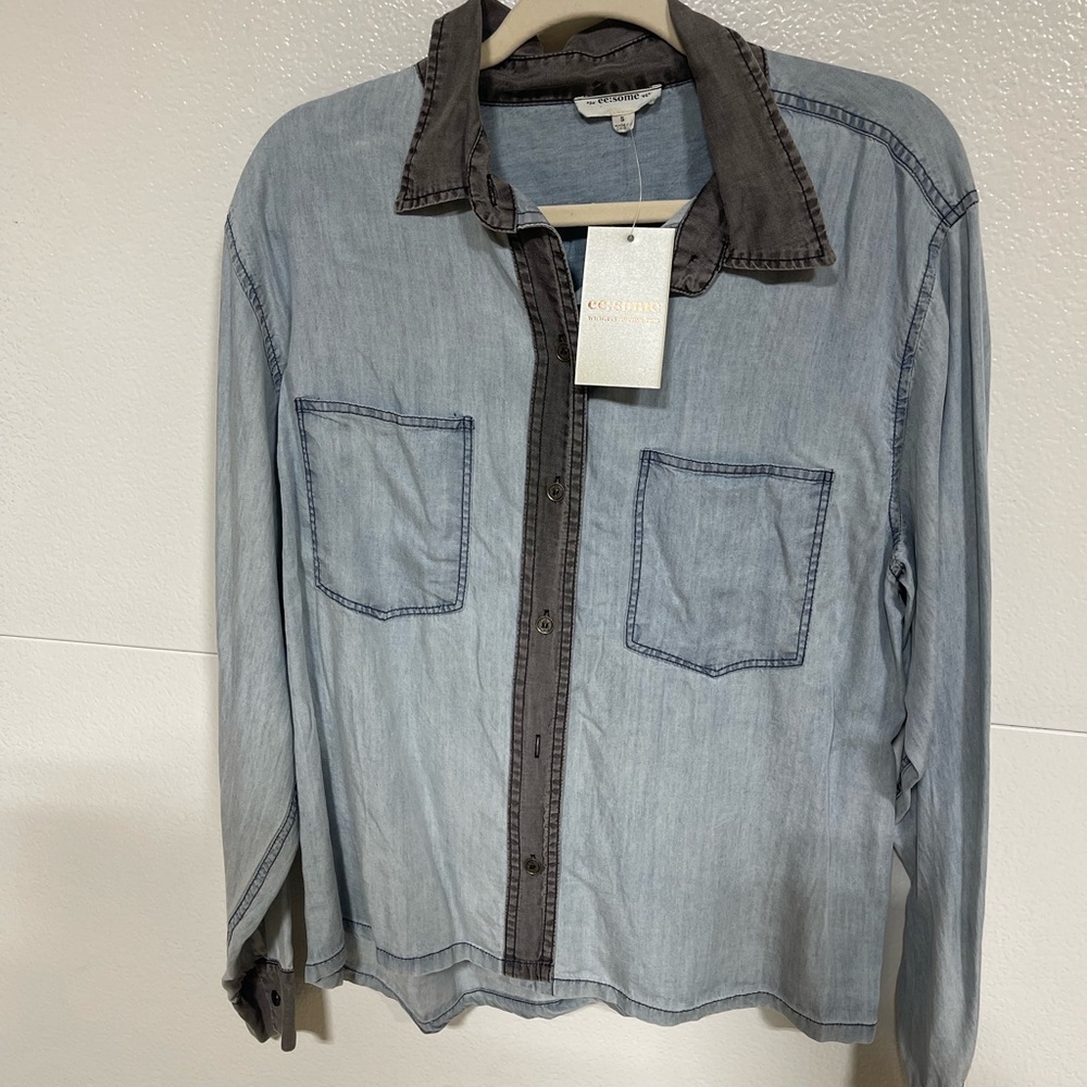 ee:some chambray Shirt - Light Blue